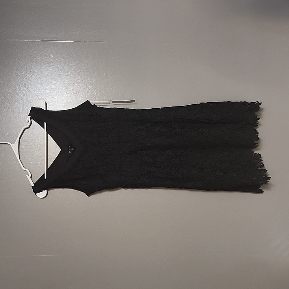 Knee length black dress